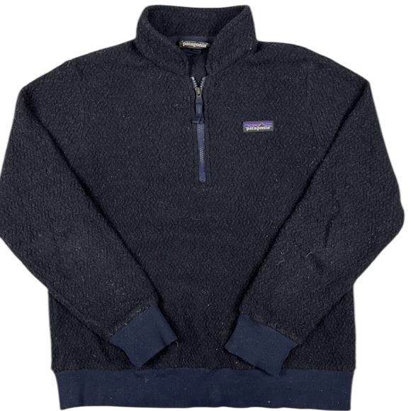 Patagonia Women's Blue Woolyester Fleece Pullover 26950 M textured sweater wool - Picture 1 of 11